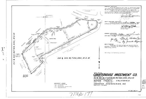 Click to see Parcel Map Book 3, pg. 177 (1972) of Nevada County Recorders Parcel Maps Book 3