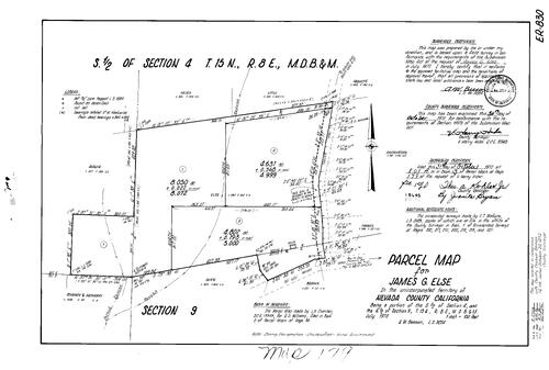 Click to see Parcel Map Book 3, pg. 179 (1972) of Nevada County Recorders Parcel Maps Book 3