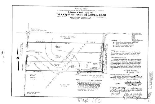 Click to see Parcel Map Book 3, pg. 180 (1972) of Nevada County Recorders Parcel Maps Book 3