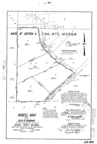 Click to see Parcel Map Book 3, pg. 181 (1972) of Nevada County Recorders Parcel Maps Book 3