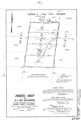 Click to see Parcel Map Book 3, pg. 182-A (1972) of Nevada County Recorders Parcel Maps Book 3