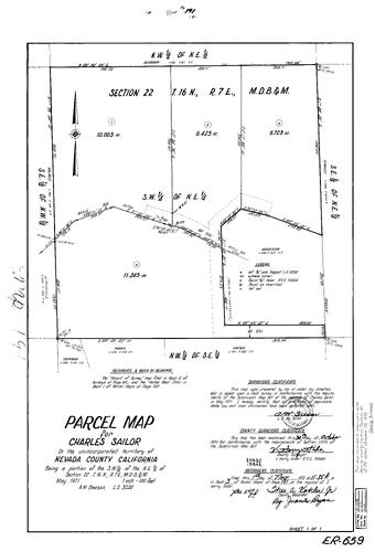 Click to see Parcel Map Book 3, pg. 191 (1972) of Nevada County Recorders Parcel Maps Book 3