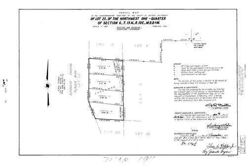 Click to see Parcel Map Book 3, pg. 197 (1972) of Nevada County Recorders Parcel Maps Book 3