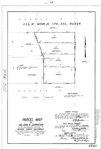 Click to see Parcel Map Book 3, pg. 208 (1972) of Nevada County Recorders Parcel Maps Book 3