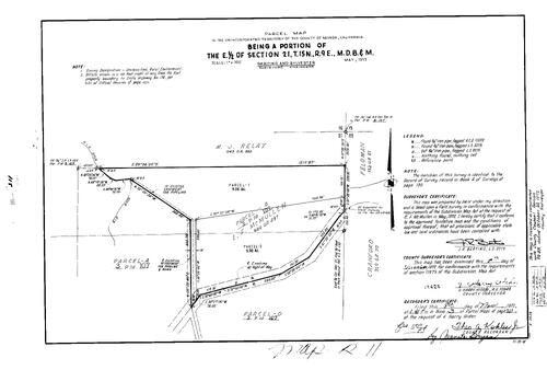 Click to see Parcel Map Book 3, pg. 211 (1972) of Nevada County Recorders Parcel Maps Book 3