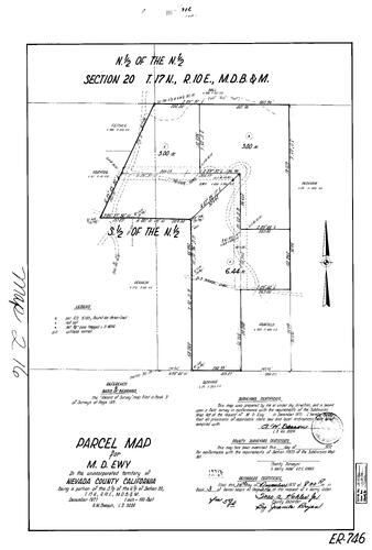 Click to see Parcel Map Book 3, pg. 216 (1972) of Nevada County Recorders Parcel Maps Book 3