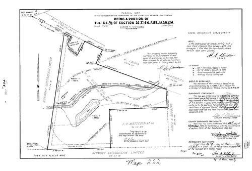 Click to see Parcel Map Book 3, pg. 222 (1972) of Nevada County Recorders Parcel Maps Book 3
