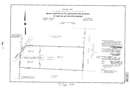 Click to see Parcel Map Book 3, pg. 241 (1972) of Nevada County Recorders Parcel Maps Book 3
