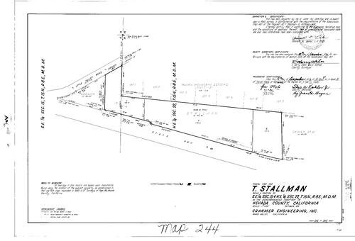Click to see Parcel Map Book 3, pg. 244 (1972) of Nevada County Recorders Parcel Maps Book 3