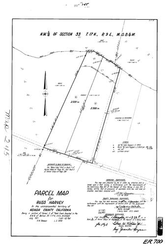 Click to see Parcel Map Book 3, pg. 245 (1972) of Nevada County Recorders Parcel Maps Book 3