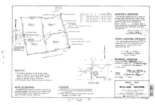Click to see Parcel Map Book 4, pg.5 (1972) of Nevada County Recorders Parcel Maps Book 4