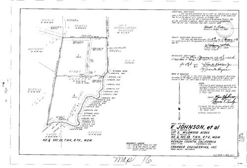 Click to see Parcel Map Book 4, pg.16 (1973) of Nevada County Recorders Parcel Maps Book 4