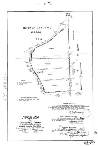 Click to see Parcel Map Book 4, pg. 23 (1973) of Nevada County Recorders Parcel Maps Book 4