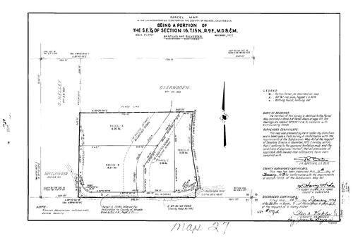 Click to see Parcel Map Book 4, pg. 27 (1973) of Nevada County Recorders Parcel Maps Book 4