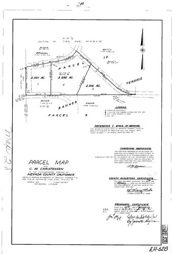 Click to see Parcel Map Book 4, pg. 28 (1973) of Nevada County Recorders Parcel Maps Book 4
