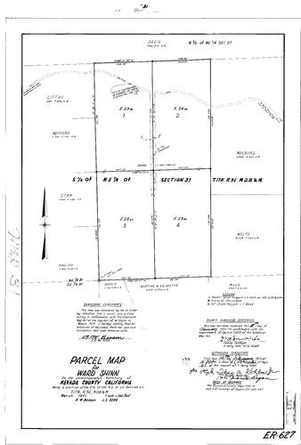 Click to see Parcel Map Book 4, pg. 31 (1973) of Nevada County Recorders Parcel Maps Book 4