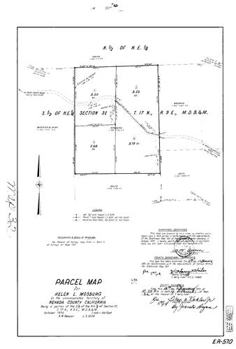 Click to see Parcel Map Book 4, pg. 32 (1973) of Nevada County Recorders Parcel Maps Book 4