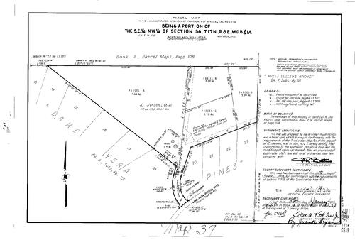 Click to see Parcel Map Book 4, pg. 37 (1973) of Nevada County Recorders Parcel Maps Book 4
