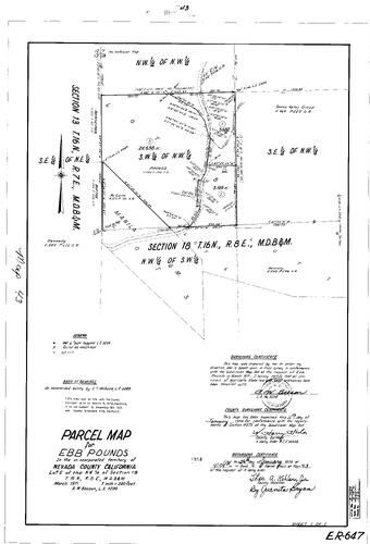 Click to see Parcel Map Book 4, pg. 43 (1973) of Nevada County Recorders Parcel Maps Book 4