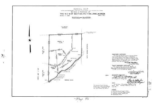 Click to see Parcel Map Book 4, pg. 45 (1973) of Nevada County Recorders Parcel Maps Book 4