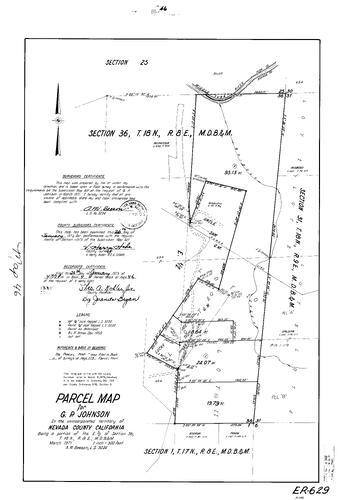 Click to see Parcel Map Book 4, pg. 46 (1973) of Nevada County Recorders Parcel Maps Book 4