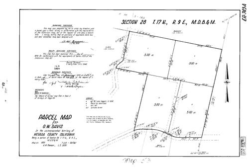 Click to see Parcel Map Book 4, pg. 53 (1973) of Nevada County Recorders Parcel Maps Book 4