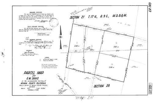 Click to see Parcel Map Book 4, pg. 54 (1973) of Nevada County Recorders Parcel Maps Book 4