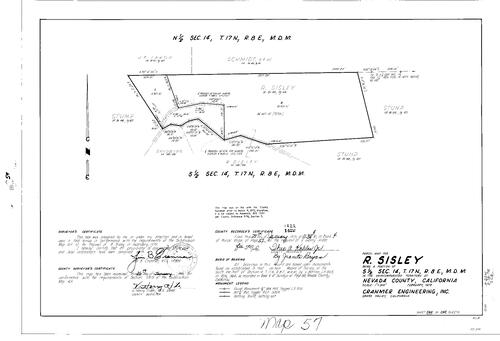 Click to see Parcel Map Book 4, pg. 57 (1973) of Nevada County Recorders Parcel Maps Book 4