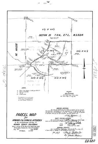 Click to see Parcel Map Book 4, pg. 67 (1973) of Nevada County Recorders Parcel Maps Book 4