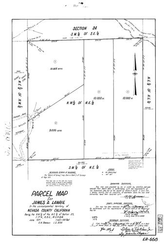 Click to see Parcel Map Book 4, pg. 70 (1973) of Nevada County Recorders Parcel Maps Book 4