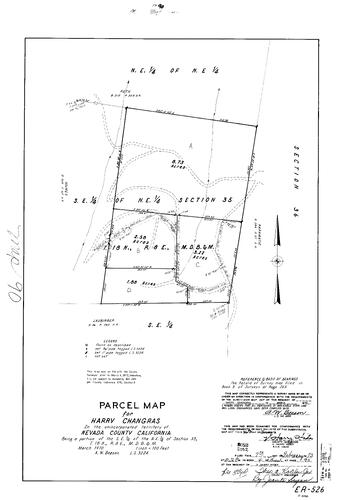 Click to see Parcel Maps Book 4, pg. 90 (1973) of Nevada County Recorders Parcel Maps Book 4