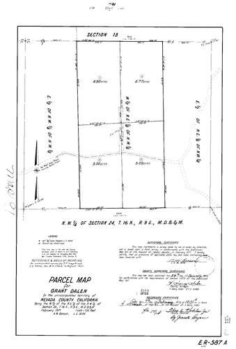 Click to see Parcel Maps Book 4, pg. 91 (1973) of Nevada County Recorders Parcel Maps Book 4
