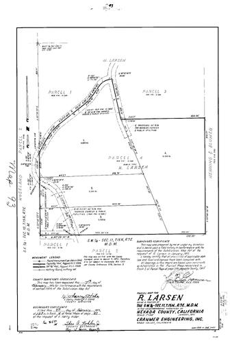 Click to see Parcel Maps Book 4, pg. 93 (1973) of Nevada County Recorders Parcel Maps Book 4