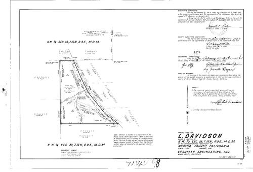Click to see Parcel Maps Book 4, pg. 98 (1973) of Nevada County Recorders Parcel Maps Book 4