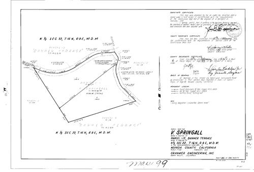 Click to see Parcel Maps Book 4, pg. 99 (1973) of Nevada County Recorders Parcel Maps Book 4