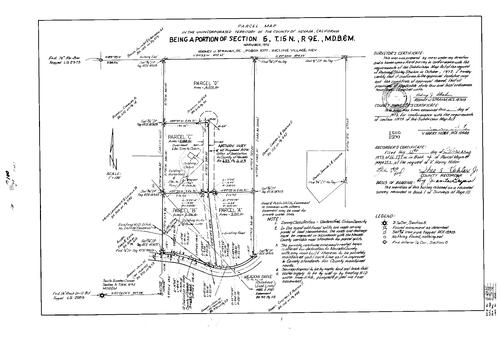 Click to see Parcel Maps Book 4, pg. 100 (1973) of Nevada County Recorders Parcel Maps Book 4