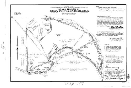 Click to see Parcel Maps Book 4, pg. 109 (1973) of Nevada County Recorders Parcel Maps Book 4