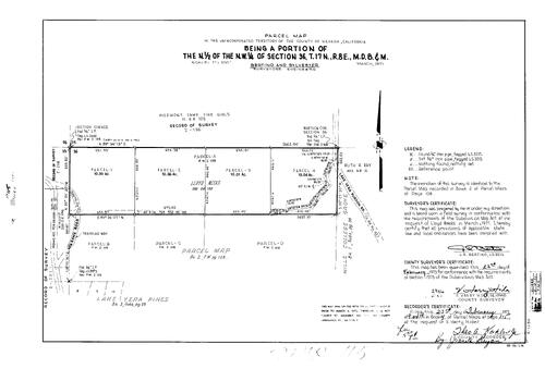 Click to see Parcel Maps Book 4, pg. 115 (1973) of Nevada County Recorders Parcel Maps Book 4