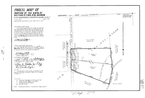 Click to see Parcel Maps Book 4, pg. 117 (1973) of Nevada County Recorders Parcel Maps Book 4