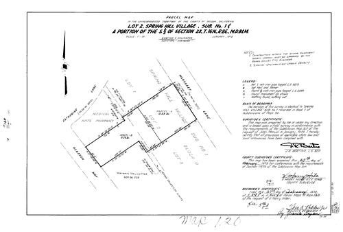 Click to see Parcel Maps Book 4, pg. 120 (1973) of Nevada County Recorders Parcel Maps Book 4