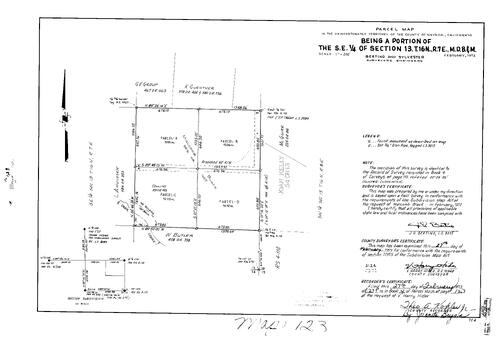 Click to see Parcel Maps Book 4, pg. 123 (1973) of Nevada County Recorders Parcel Maps Book 4