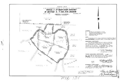 Click to see Parcel Maps Book 4, pg. 124 (1973) of Nevada County Recorders Parcel Maps Book 4