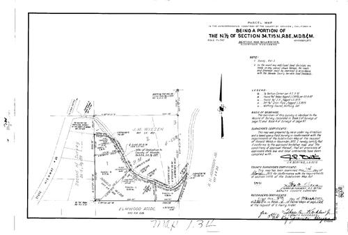 Click to see Parcel Maps Book 4, pg. 134 (1973) of Nevada County Recorders Parcel Maps Book 4