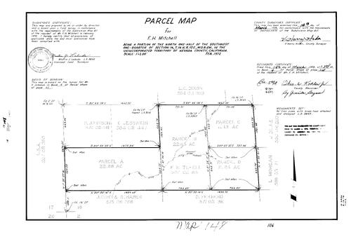Click to see Parcel Maps Book 4, pg. 148 (1973) of Nevada County Recorders Parcel Maps Book 4