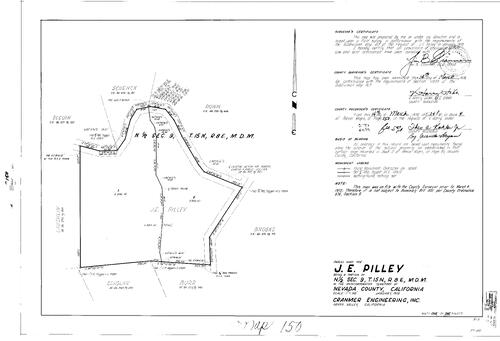 Click to see Parcel Maps Book 4, pg. 150 (1973) of Nevada County Recorders Parcel Maps Book 4