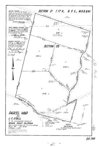 Click to see Parcel Map Book 4, pg. 151 (1973) of Nevada County Recorders Parcel Maps Book 4