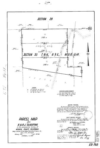 Click to see Parcel Map Book 4, pg. 152 (1973) of Nevada County Recorders Parcel Maps Book 4