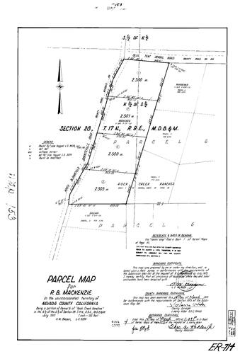 Click to see Parcel Map Book 4, pg. 153 (1973) of Nevada County Recorders Parcel Maps Book 4