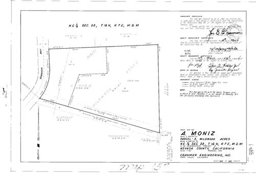 Click to see Parcel Map Book 4, pg. 157 (1973) of Nevada County Recorders Parcel Maps Book 4
