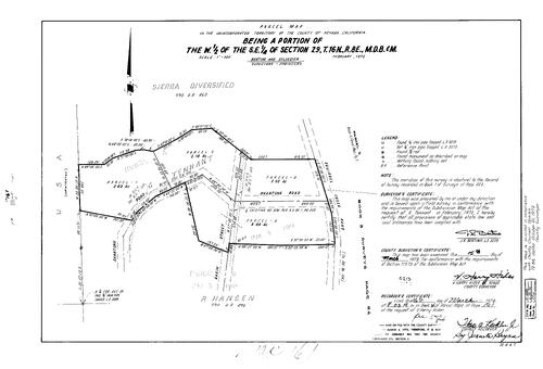 Click to see Parcel Map Book 4, pg. 161 (1973) of Nevada County Recorders Parcel Maps Book 4